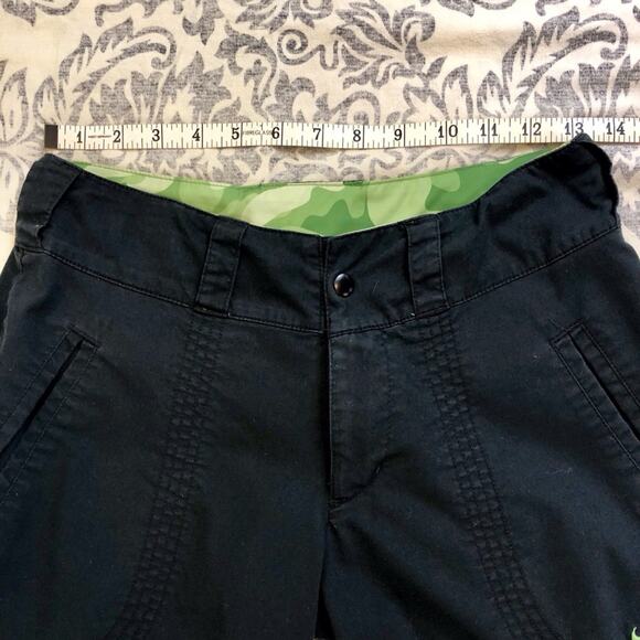 Y2k Vintage Nike Dri Fit Black Cargo Pants Green Camo Trim Roll Cuffs Pockets - Picture 7 of 16